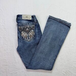 Miss Me Embellished Wing Pocket Bootcut Jeans